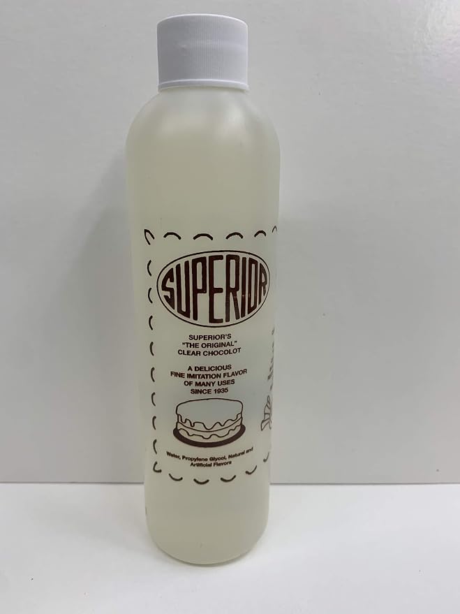 Superior Flavors 8oz Bottle | Cooking and Baking Flavoring | Delicious Substitute for Vanilla Extract | Water Based, and Alcohol Free (Clear Chocolot)