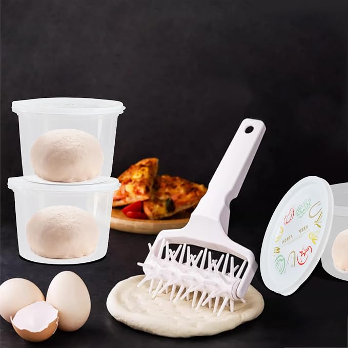 Stackable Pizza Dough Proofing Boxes Dough Proofing Container with Lid 1100ml portion (3)