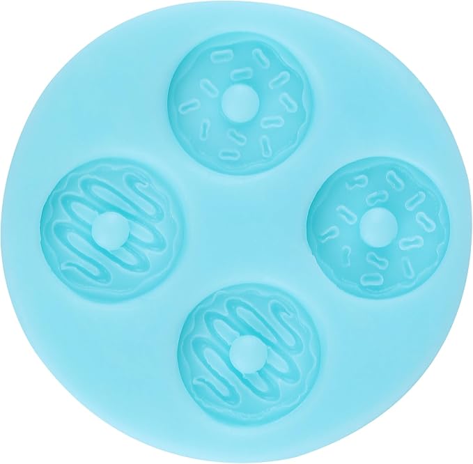 Doughnut Fondant Mold Donut Silicone Molds for Cake Decorating Cupcake Topper Chocolate Candy Gum Paste Polymer Clay