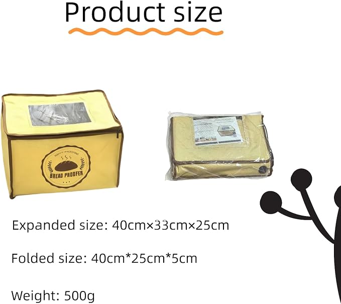 Bread Proofing Box for Sourdough Baking, Folding Dough Fermentation Box with Digital Temperature & Humidity Control for Bulk Fermentation and Dough Rising