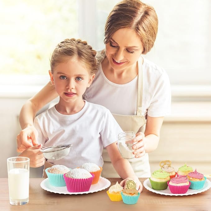 Caperci Colorful Mini Cupcake Liners 350 Counts - Grease-Proof Small Muffin Baking Cups, Odorless, Upgraded & Food Grade Paper Cupcake Wrappers