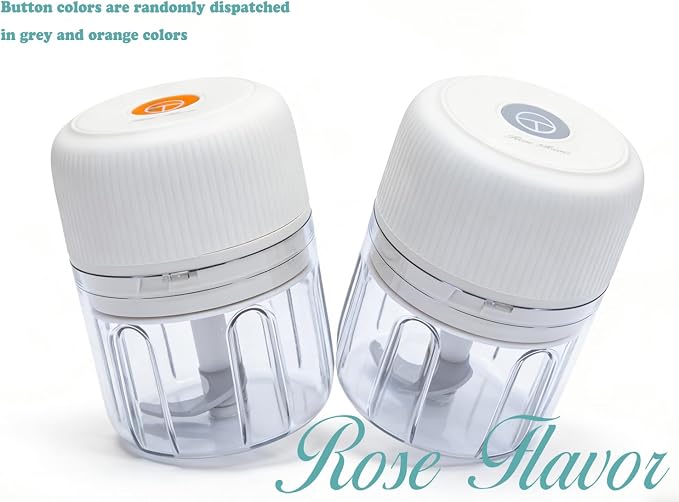 Electric Garlic Chopper, USB Chargeable Mini Food Processors 250ML (White)