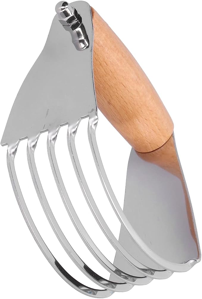 Pastry Cutter, Stainless Steel Dough Cutter, Pastry Blender with 5 Heavy Duty Blades and Comfortable Handle for Pastry Baking, Handle Length 7.5cm