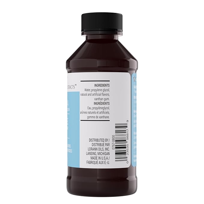 LorAnn Vanilla Emulsion, No Added Color, 4 ounce bottle