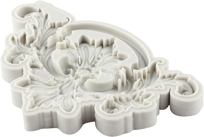 Baroque Fondant Mold Curlicues Scroll Lace Silicone Molds Filigree Mold For 3D Sculpted Cake Decorating Cupcake Topper Candy Chocolate Gum Paste Polymer Clay