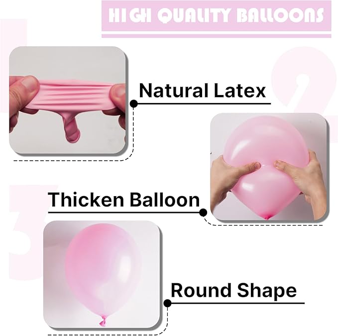 PartyWoo Light Pink Balloons 100pcs 12 Inch Pastel Pale Baby Pink Balloons for Baby Shower Gender Reveal Wedding Princess Butterfly Bachelorette Bridal Shower Birthday Party Decorations Pink-Y48