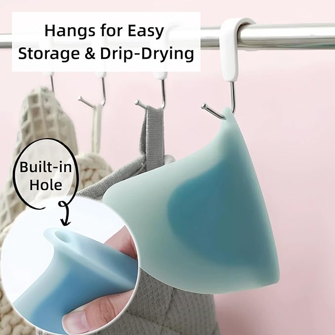 “Shark Fin” Bowl Scraper, Flexible Silicone Dough Scraper | Award-winning Design, Food-grade Silicone, Ergonomic Grip, Stands Upright, Curved Edges, Multipurpose Tool, Dishwasher Safe