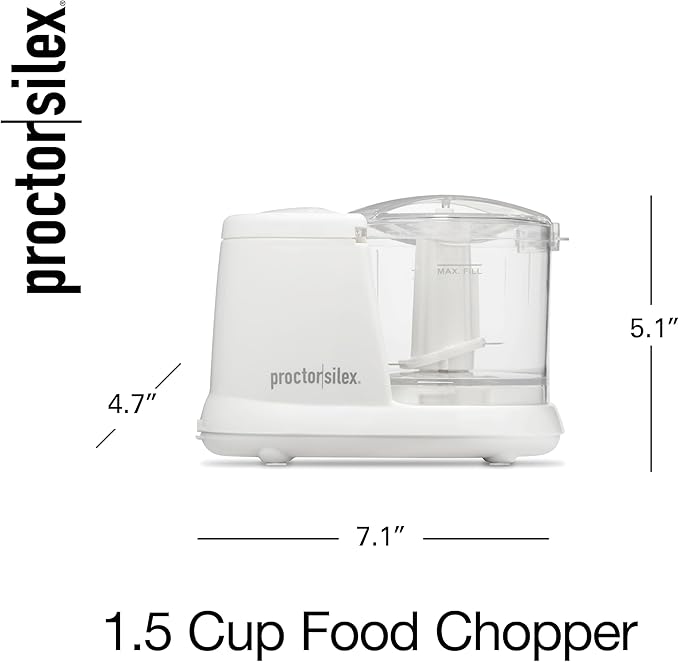 Proctor Silex Durable Electric Vegetable Chopper & Mini Food Processor
