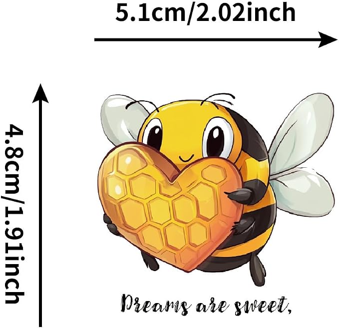 Bee Stickers,100pcs Bee Flower Motivational Inspirational Decals for Water Bottle Laptop Journal Scrapbook Phone Case Cute Animal Honey Bee Decor Stickers Gift