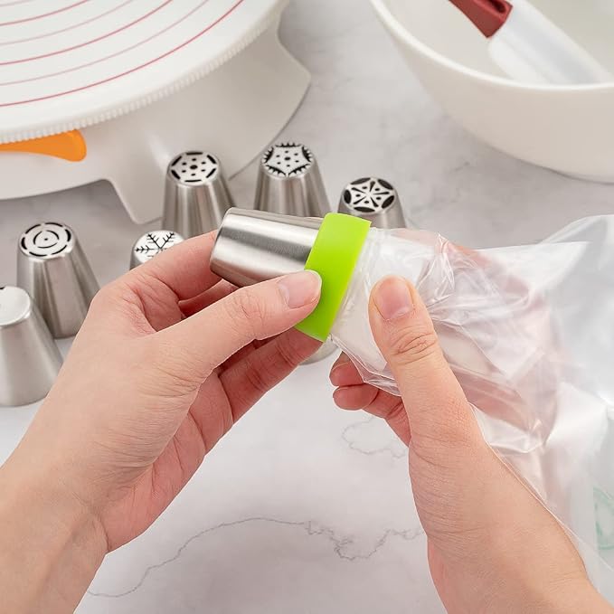 Restaurantware Pastry Tek Russian Piping Tip 1 Rose Cake Decor Piping Tip - #1 Corrosion-Resistant Stainless Steel Decorating Tip For Frosting Dishwasher-Safe Decorate Cupcakes Cakes or Cookies