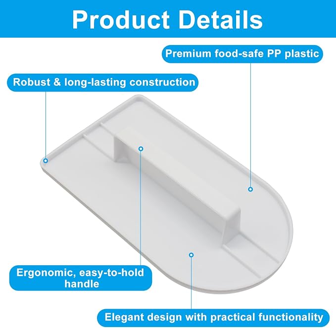Zorfeter 2 PCS Fondant Smoothing, White Cake Decoration Icing Smoother Plastic Fondant Paddle, 5.71 x 3.15 Inch Polisher Finisher Sugarcraft Cups for Sculpting Cake Decoration