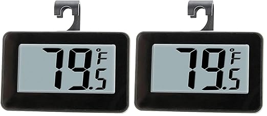 Taylor 1443 Pro Series Refrigerator/Freezer Digital Thermometer 4 x 3.2 x 0.6 inches (Pack of 2)