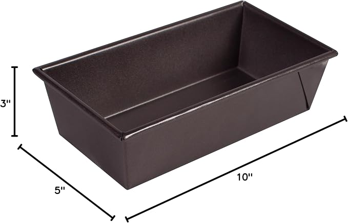 WINCO Non-Stick Loaf Pan, 1-1/2 Pound, Aluminized Steel,Black