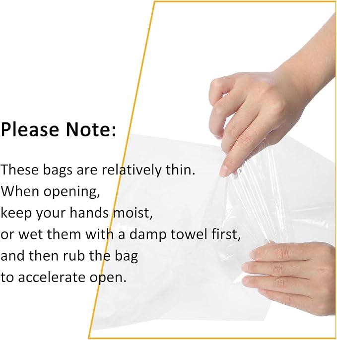 200 Pack 18 x 24 Inch Plastic Produce Bags Bread Loaf Bags Clear Plastic Flat Poly Bags with Twist Ties for Food, Bread, Dough, Clothes Packaging, Storage, Gift Bag(1 Mil)