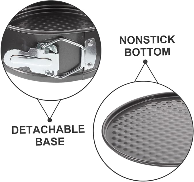 SOLUSTRE Detachable Bottom Stainless Steel Cake Mold Leakproof Round Pan for Cheesecake Birthday Christmas Baking