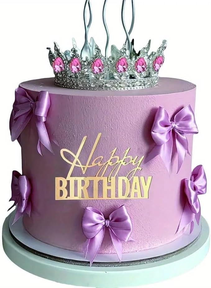 10pcs Happy Birthday Cake Toppers Mirror Acrylic Side Cake Decorations for Birthday Cake Decor Party Decorations