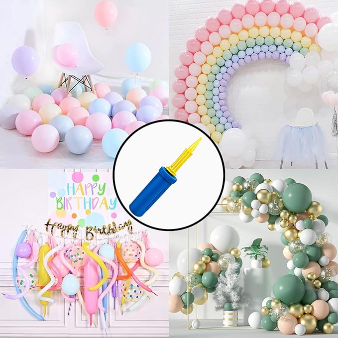Balloon Pump Hand,Balloon Hand Pump Two-Way Dual Action,Air Pump for Balloons for Birthday Party Decorations, Portable Hand Pump for Balloons. (Pack of 1)