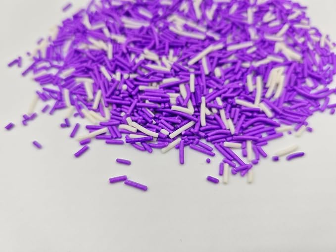 Edible Halloween Jimmies Sugar Sprinkles for Cake Decorating, Baking, Ice Cream, Cookies, Cupcake Topper Decorations,5oz (White&Orange&Black&Green&Purple)