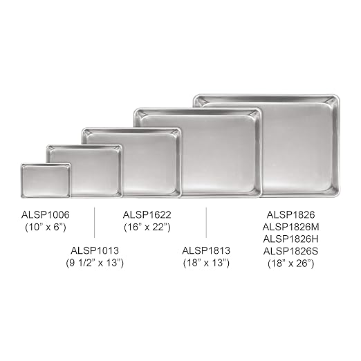 Thunder Group Excellanté 18" x 26" Full Size Aluminum Sheet Pan, 16 Gauge