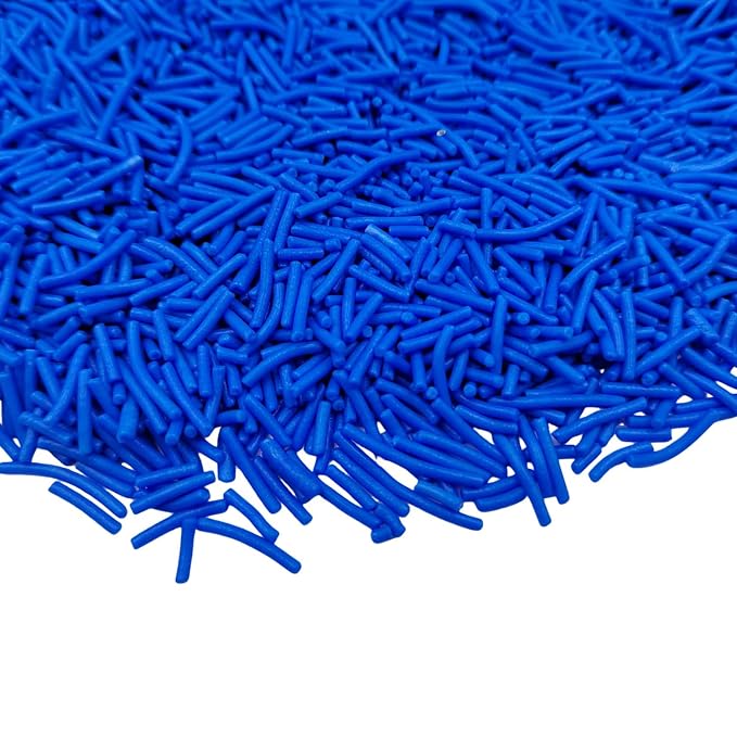 Jimmies Sprinkles, Edible Jimmy Sprinkles, Blue Crunchy Jimmies Mix for Cake Decorating, Edible Cookie Cupcake Decorations for Theme Baking and Holiday Party Treats