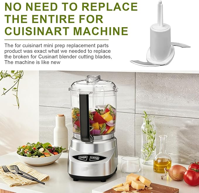 CH-4CB Fit for Cuisinart Mini Prep Plus Food Processor Replacement Chopping Blade, Only Fit CH-4CB Replacement Chopping Blade, Compatible with CH-4, CH-4BK, CH-4DC 4 Cup Chopper/Grinder Chopping Blade