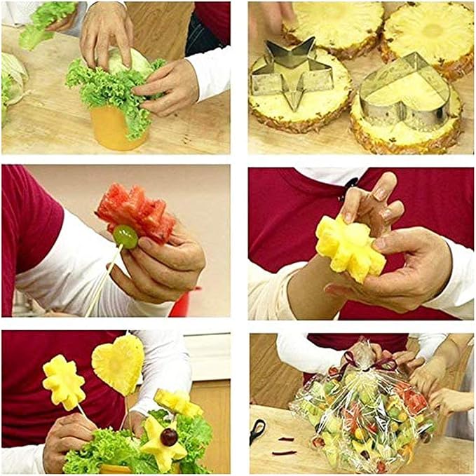24-Piece Stainless Steel Mini Geometric Shaped Cookie Biscuit Cutter Set Hexagon Square Heart Triangle Round Flower Star Baking Metal Molds to Cut Out Pastries,Dough,Pie Crust,Fruit,Fondant