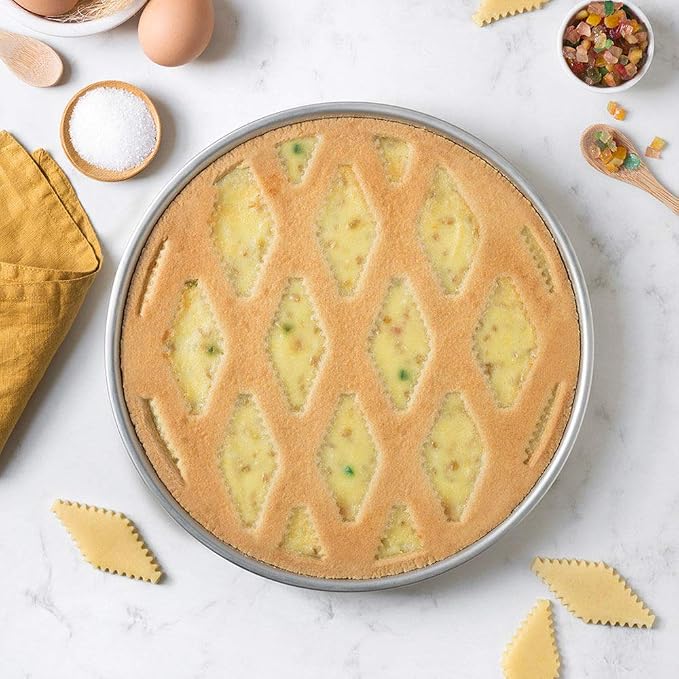 Decora 0215802 Pastry Cutter Grid Patented Design, Made of Plastic, Ideal for Creating Pastry Decoration, Diameter 30 cm, Made in Italy