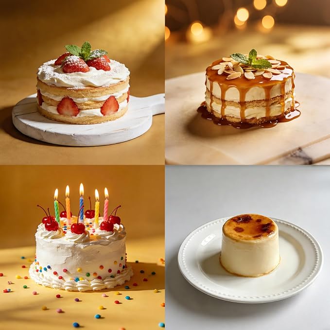 4.75 Inch Round Cake Pan, 4 Pcs Silicone Cake Pans for Baking, Nonstick Baking Mold BPA Free Dishwasher Safe, Great for Layer Cake, Cheese Cake, Chocolate Cake