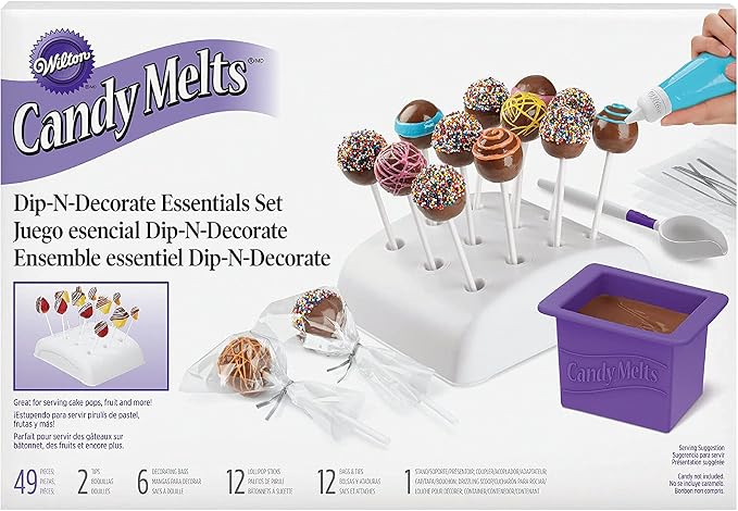 Wilton Candy Melts Dip-N-Decorate Candy Making Tools and Cake Pop Decorating Kit, 49-Piece