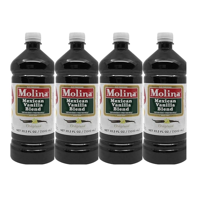 Molina Mexican Vanilla Blend By Molina Vainilla, 33.3 Oz / 1000 Ml (Vanillin Extract) by Molina Vanilla 33.3 fl oz (pack of 2)