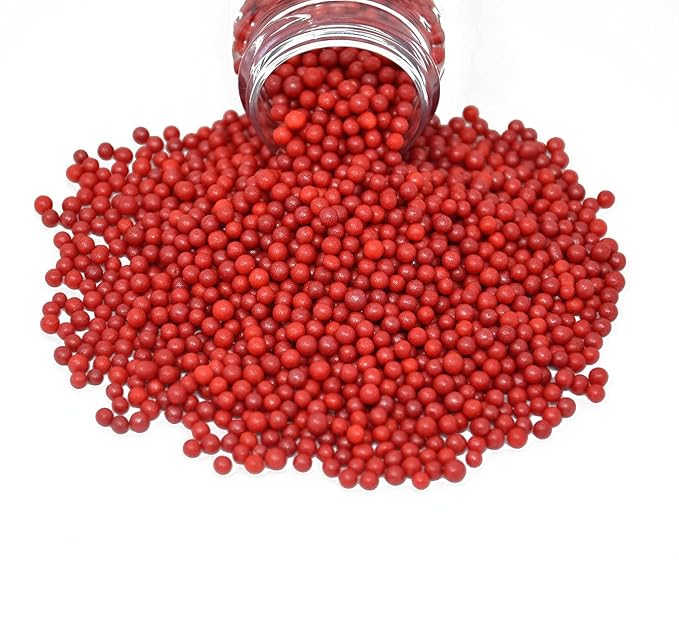 Mystic Sprinkles 4mm Sugar Pearls 4oz Bottles (Radiantly Red 4mm Sugar Pearls 4oz)