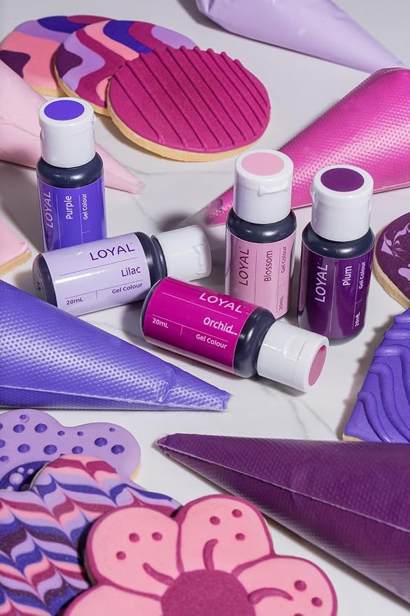 Loyal Gel Food Coloring | Vibrant Color for Buttercream, Fondant, Royal Icing, Gum Paste, Marzipan and Cake Batter | Gel-Based Concentrated Food Dye - 20ml Lilac