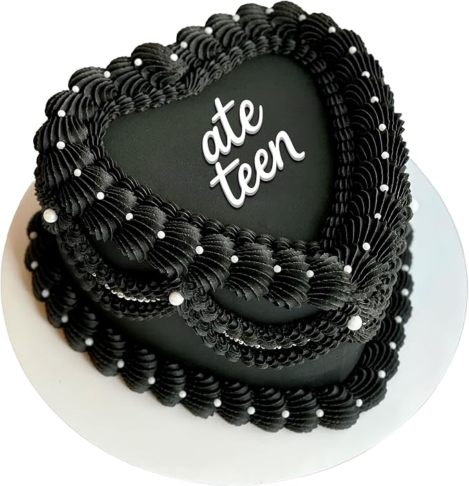 Ate Teen Cake Topper – Acrylic 18th Birthday Cake Decoration, Funny Eighteen Cake Sign, Reusable Cake Topper for boys & girls Party Supplies (ate teen white)