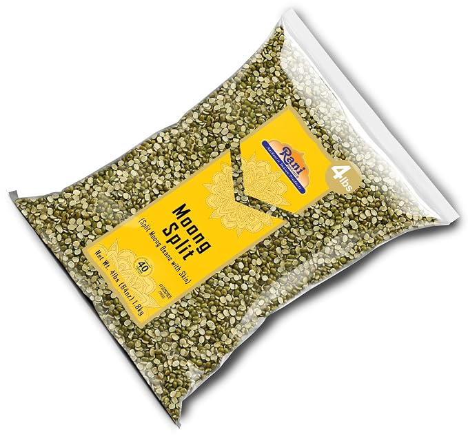 Rani Moong Split (Split Mung Beans with Skin) Lentils Indian 64oz (4lbs) 1.81kg Bulk ~ All Natural | Gluten Friendly | Non-GMO | Kosher | Vegan | Indian Origin