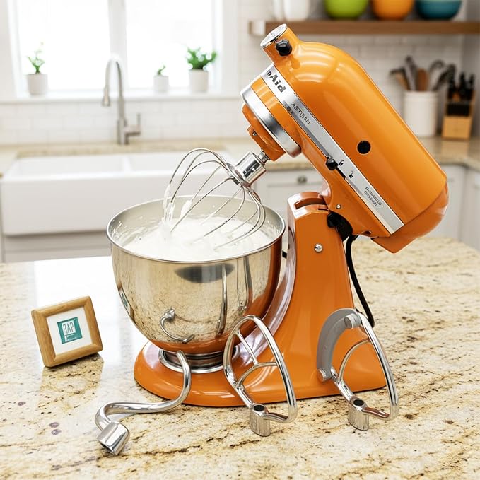 Wire Whisk Stainless Steel Replacement for KitchenAid 4.5-5 Qt. Tilt-Head Stand Mixer for Egg Heavy Cream Beater Stirrer, Flour Cake Balloon