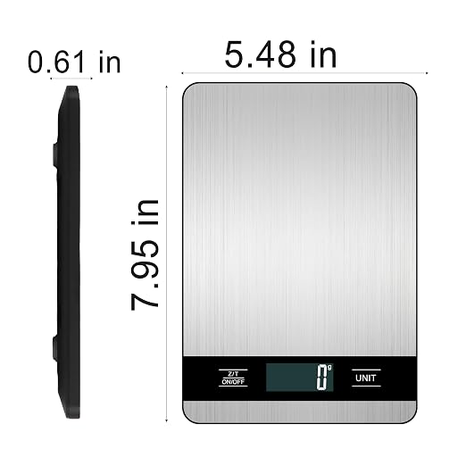 Digital Kitchen Scale, 33lb/15kg High Capacity Weight Grams and Ounces for Baking Cooking and Meal Prep, 1g/0.05oz Precise, 6 Units with Tare Function, USB Rechargeable (A Style)