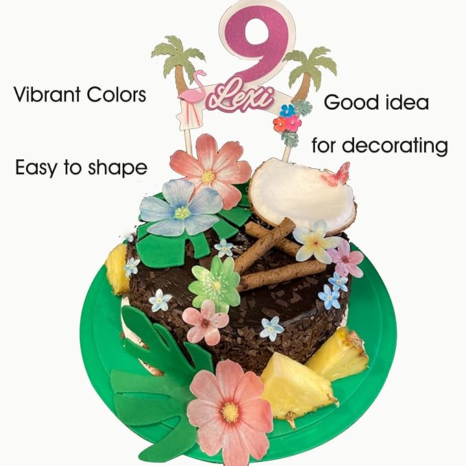 Set of 27 Edible Flowers & Butterflies Cupcake Toppers Wedding Cake Party Food Decoration Mixed Size & Colour