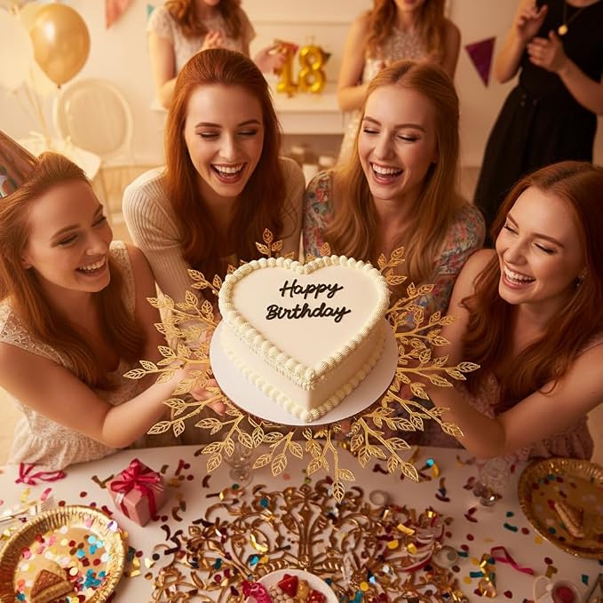 Happy Birthday Cake Topper, Black Acrylic Script Birthday Cake Decoration for Birthday Party, Cake Decor for Women Girls Dessert Table (happy birthday)