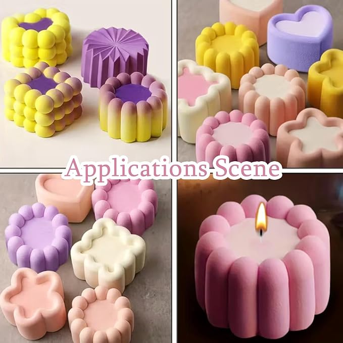 Ipotkitt Heart and Star Shape Cake Baking Silicone Molds Dessert Food Baking Tool Molds for Cake Chocolate Jelly Ice Candy Crafts, 2pcs, 2 Styles