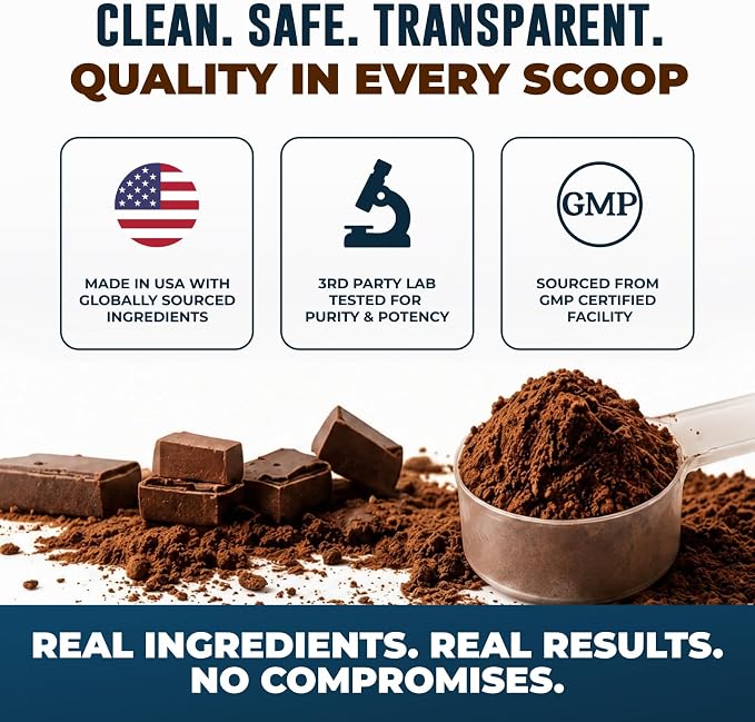 Grass Fed Beef Protein Powder – 22g Protein, 17g Collagen, 18 Amino Acids, Non-GMO - Dairy, Sugar & Gluten Free – Chocolate Flavor, Carnivore & Paleo Friendly, Beef Protein Isolate, 30 Servings