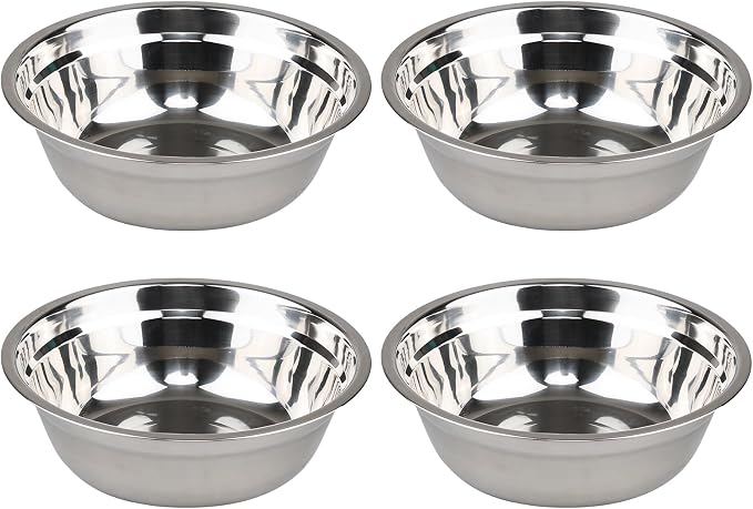 4-Pack Stainless Steel Mixing Bowls, Metal Nesting Bowls, 9.33 Inches
