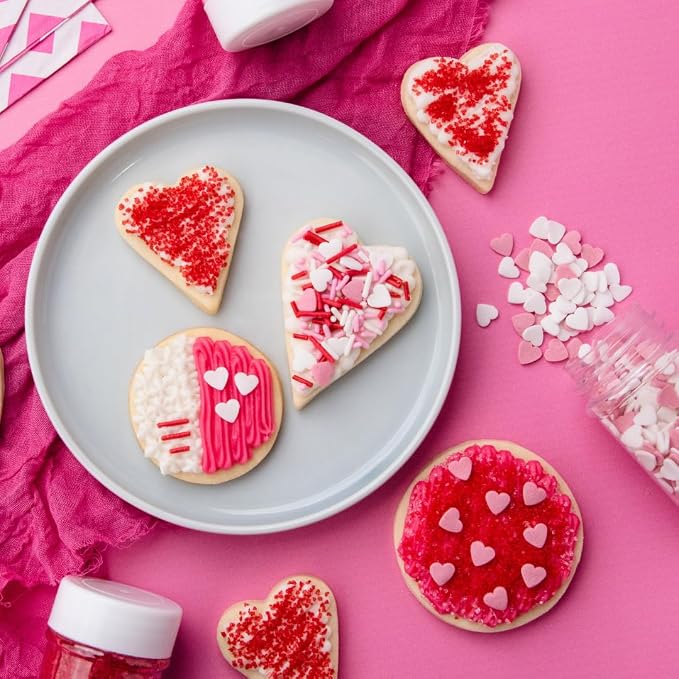 Sweets Indeed Sprinkles, 4 Pack, Edible Sprinkle Mix, Perfect for Cake Decorations, Baking, Ice Cream, Cookies, Cupcake Topper (Dye Free Sweetheart)