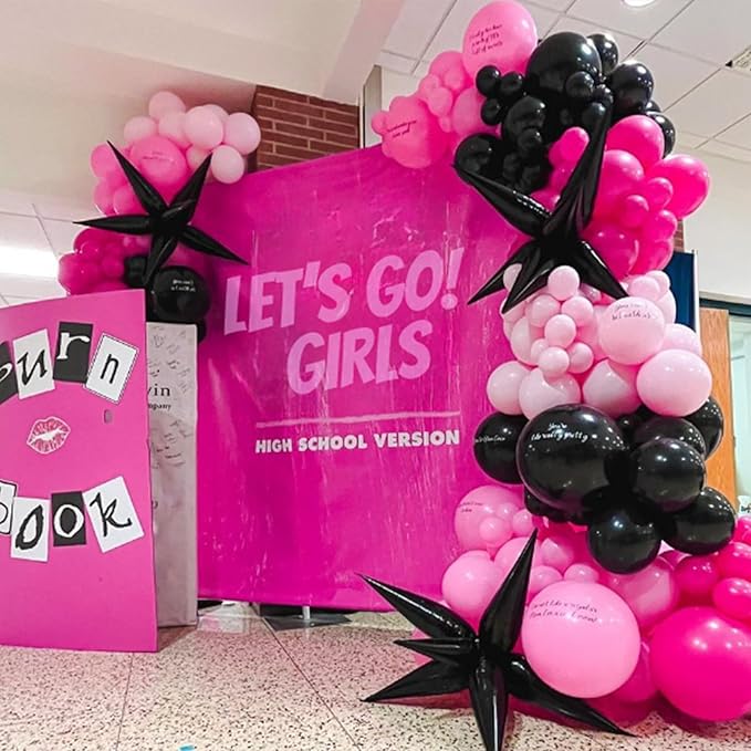 120pcs Hot Pink Balloon Arch Kit, 18 12 10 5 inch Hot Pink Latex Balloons Different Sizes Balloon Garland for Engagement Bridal Bachelorette Tropical Birthday Party Decorations