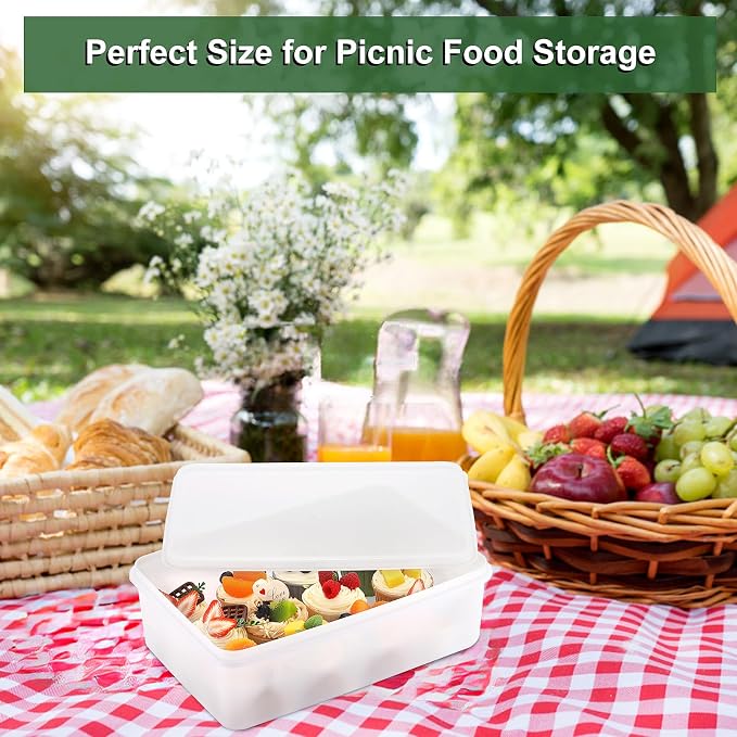 Pizza Dough Proofing Box, Pack of 3 Stackable Proofing Container with Lids, Fits 4 Pizza Balls(12.6x8.7 Inches), Professional Dough Box for Firdge, Kitchen, Picnic (Small)