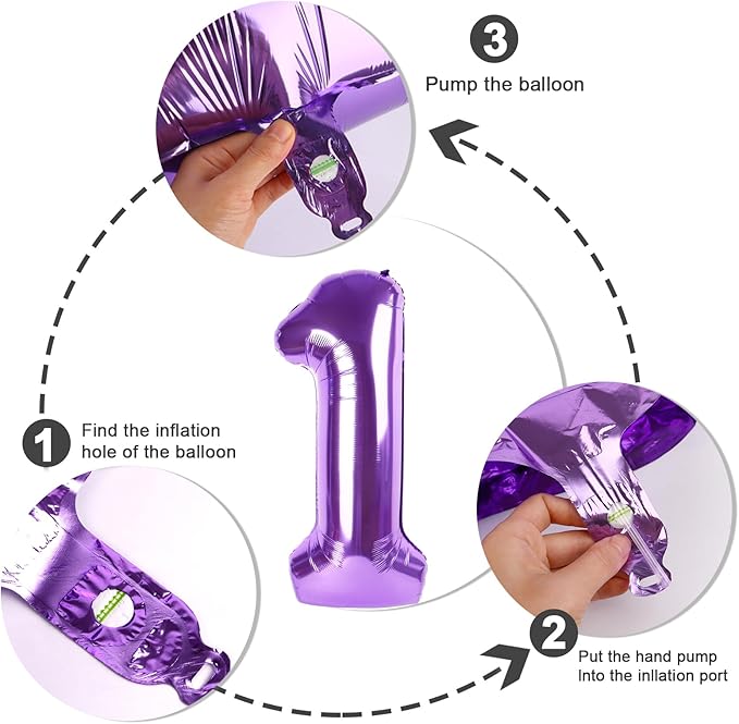 40 Inch Purple Numbers 9 Balloon, Balloons Decorations for 9 19 90 Birthday Party, Engagement, Wedding, Graduations, Photo Shoot Supplies