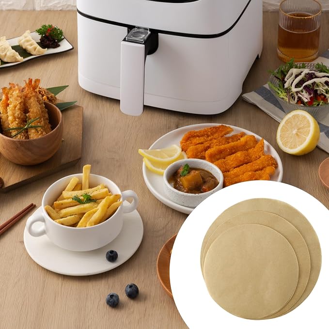 150 Pcs Round Baking Parchment Paper, 50 Each of 7", 8", 9", Unbleached Non-Stick Round Baking Sheets Precut Liners for Cake Pans Air Fryer Grilling Pizza Springform Pan