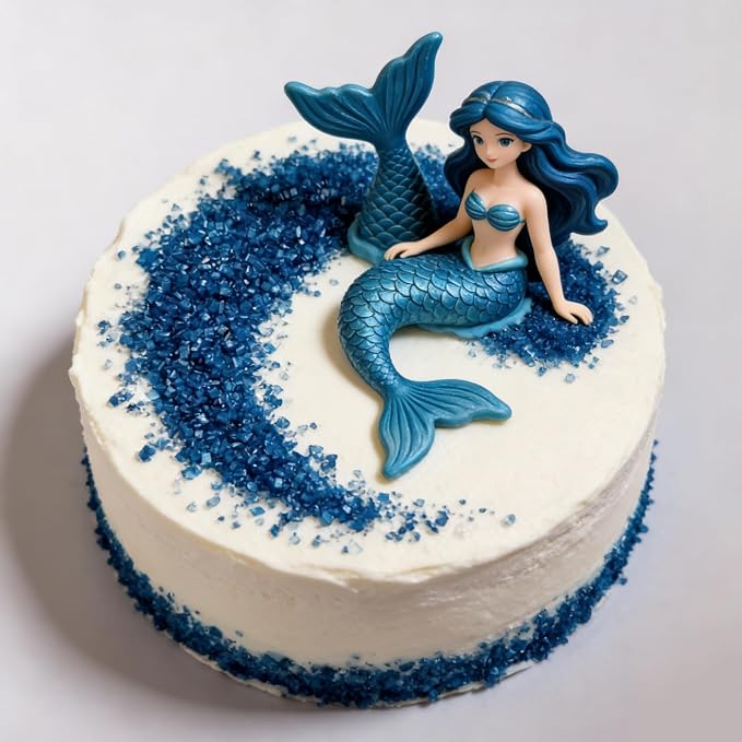 HeDeon&Rles Edible RoyalBlue Sanding Sugar Crystals for Baking 120g/4.23oz Patriotic Sanding Sugar Cake Cupcake Cookie Icing Top Birthday Wedding Independence Day Halloween Christmas Cake Decoration