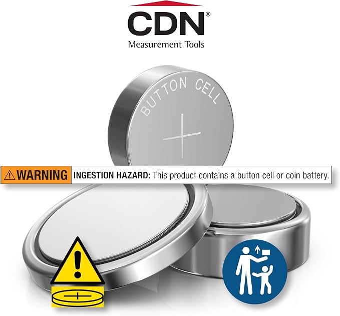 CDN Waterproof Digital Cooking Thermometer Instant Read 2.75" Stainless Shatterproof Ideal for Meat, Poultry, BBQ NSF Certified, Black (DT450X)