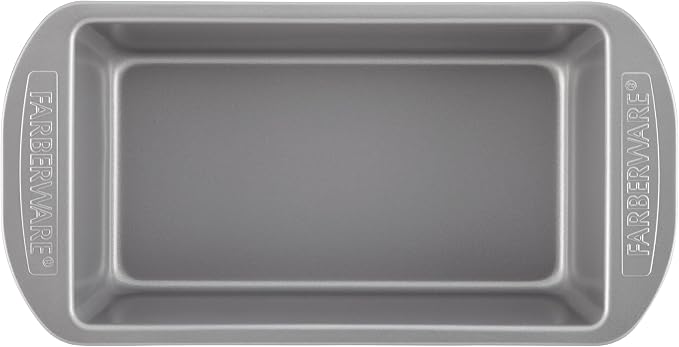 Farberware Bakeware Nonstick Loaf Pan, 9-Inch x 5-Inch, Loaf Bread Pans, Gray