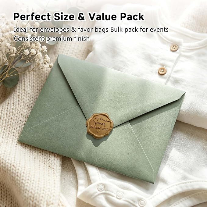 A Sweet Thank You Wax Seal Stickers, Self Adhesive Vintage Thank You Seals for Favor Bags, Sweet Treat Packaging, Donut Favors, Bakery Boxes, Gift Wrapping, 1.2 Inch (Antique Gold)